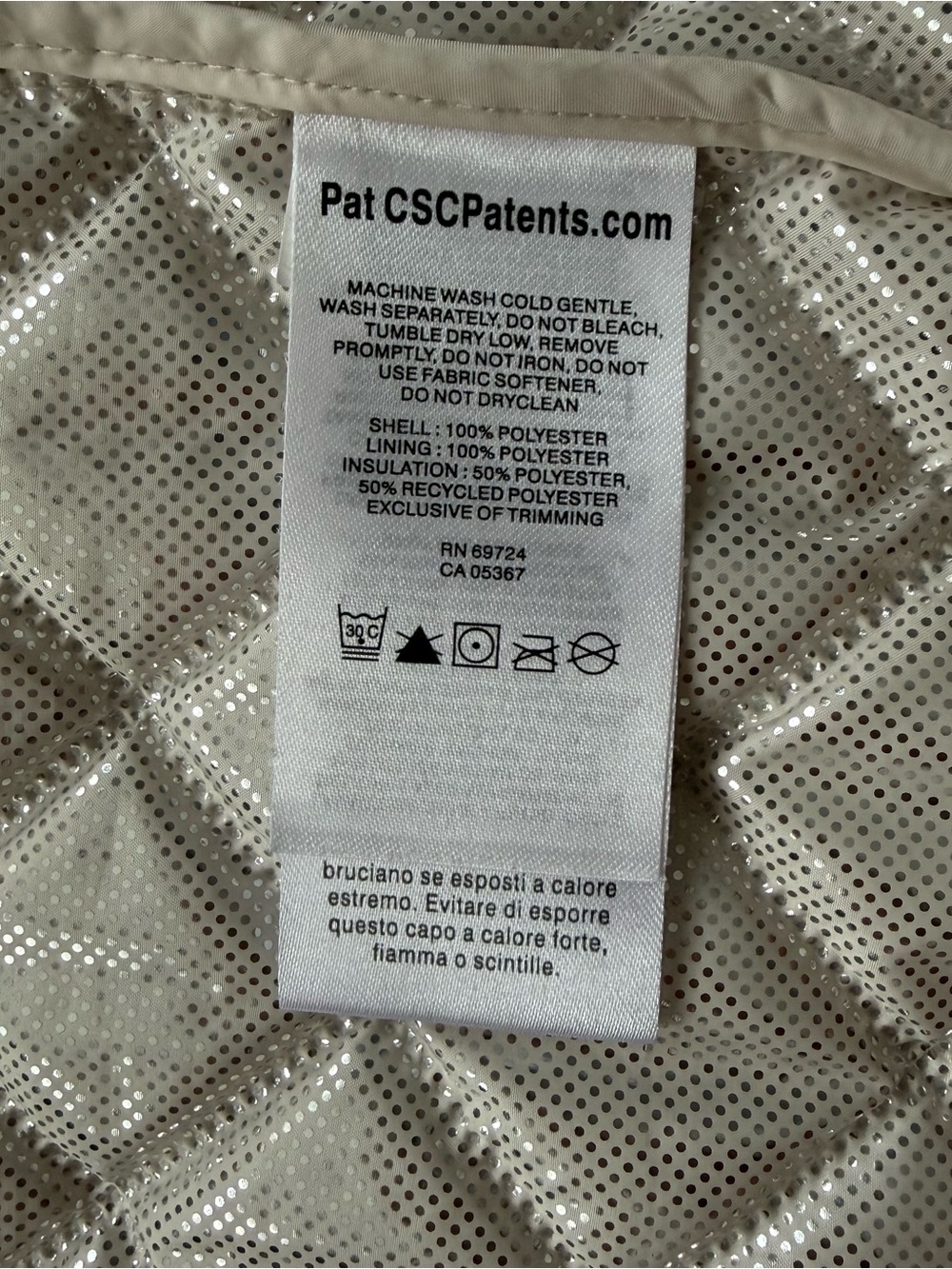 Columbia Omni-Hear Women's Quilted Lightweight Jacket Off-White - Picture 6 of 7